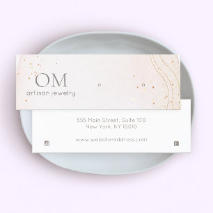 Carte De Visite Mini Aquarelle douce Abstraite Porte-oreille B