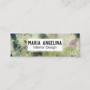 Carte De Visite Mini Aquarelle moderne Abstraite Olive Muet