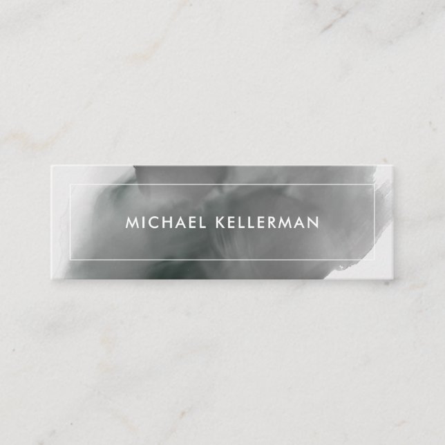 Carte De Visite Mini Aquarelle noire Smokey (Devant)