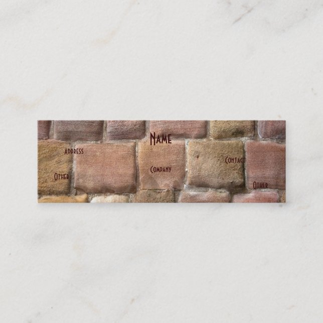 Carte De Visite Mini Architecte Sandstone Blue (Devant)