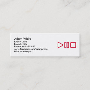 Carte De Visite Mini Arrêt de pause de jeu