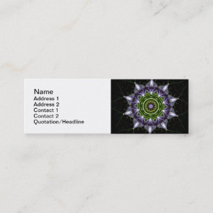 Carte De Visite Mini Art de kaléidoscope de mandala floral pourpre