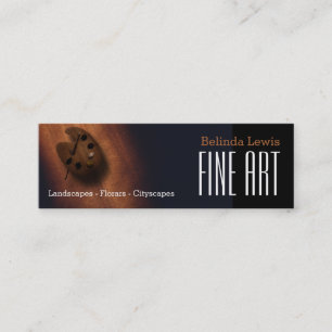 Carte De Visite Mini Art   Peintre Sepia Oil