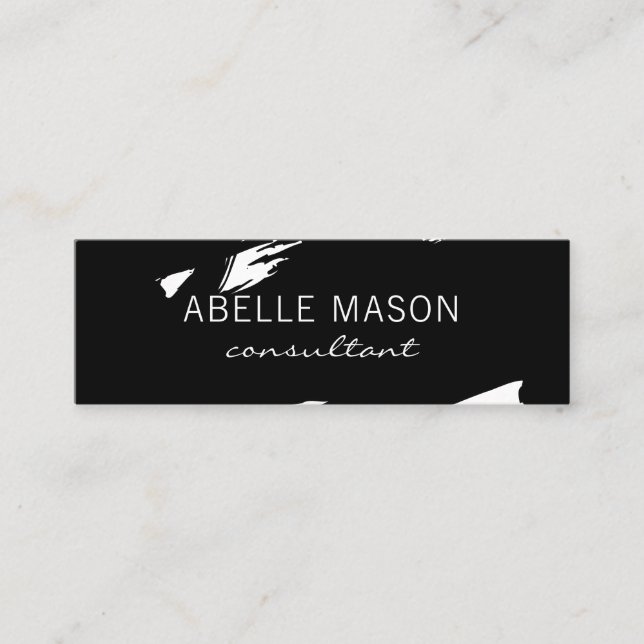 Carte De Visite Mini Artiste brossé (noir) (Devant)