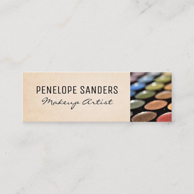 Carte De Visite Mini Artiste de maquillage | Palettes de maquillage (Devant)