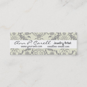 Carte De Visite Mini Artiste Floral Luxe Professionnel Élégant Moderne