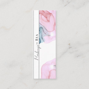 Carte De Visite Mini Artiste maquillage de beauté Ethereal rose & Turqu