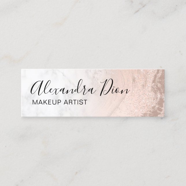 Carte De Visite Mini Artiste maquillage en marbre de parties scintillan (Devant)