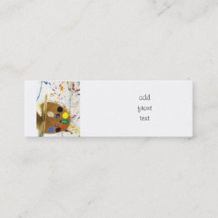 Carte De Visite Mini Artistes Peinture Splatter et Palette de Peinture