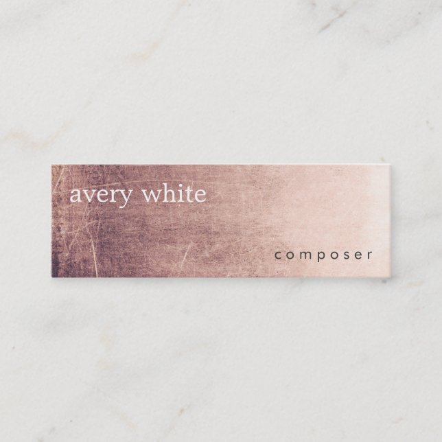 Carte De Visite Mini Aspect créatif minimaliste de la texture âgée (Devant)