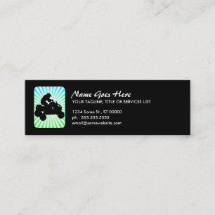 Carte De Visite Mini atv : raies rétro :