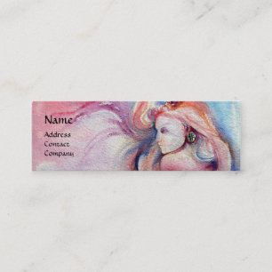 Carte De Visite Mini AVALON / Imaginaire bleu rose magique et mystérieu