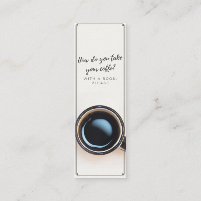 Carte De Visite Mini Avec un Signet de livre (Devant)