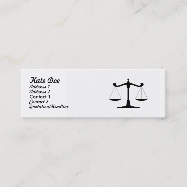 Carte De Visite Mini Avocat (Devant)