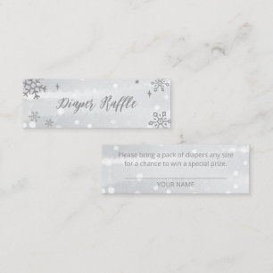 Carte De Visite Mini Baby Shower Couches Bébé Fille ou Garçon Flocons d