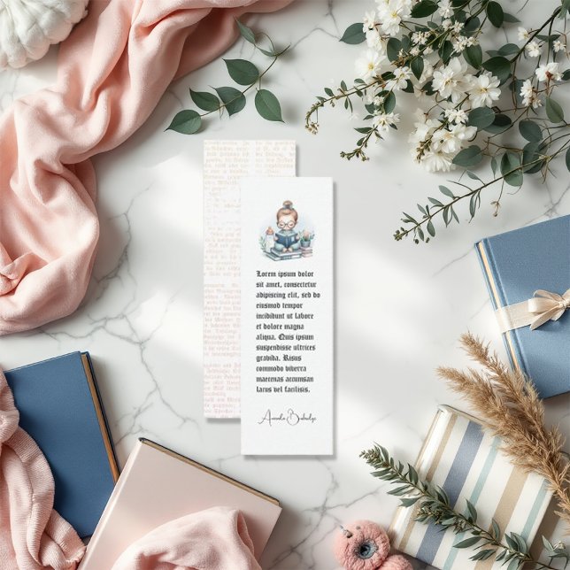 Carte De Visite Mini Baby shower Signet Favoriser - Notre prochain chap (Our Next Chapter" Book-Themed Baby Shower Thank You Card)