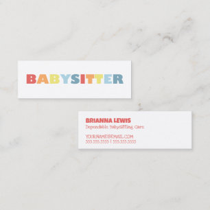 Carte De Visite Mini Baby-sitting