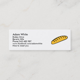 Carte De Visite Mini Baguette de pain