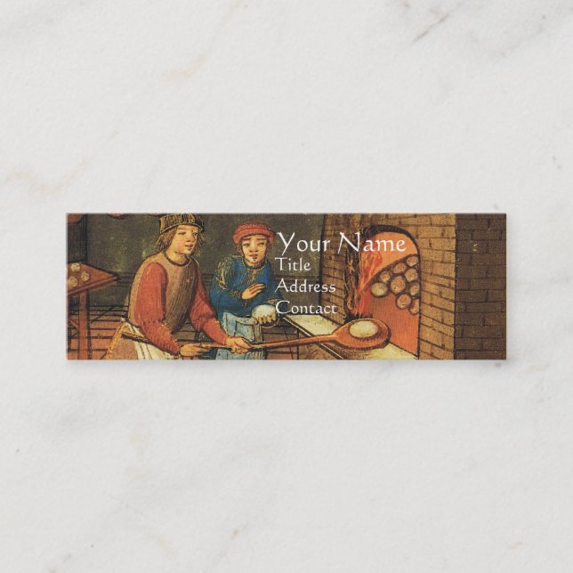 CARTE DE VISITE MINI BAKER À FOUR ANTIQUE, BOUTIQUE DE PAIN DE BAKERY (Devant)