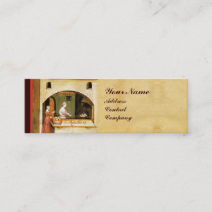 CARTE DE VISITE MINI BAKER À FOUR ANTIQUE, BOUTIQUE DE PAIN DE BAKERY