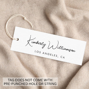 Carte De Visite Mini Balise de blocage de script de signature chic