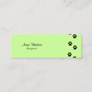 Carte De Visite Mini Balles noires, Groomer de chien, Marcheur de chien
