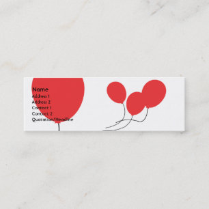 Carte De Visite Mini Ballons rouges - maigres