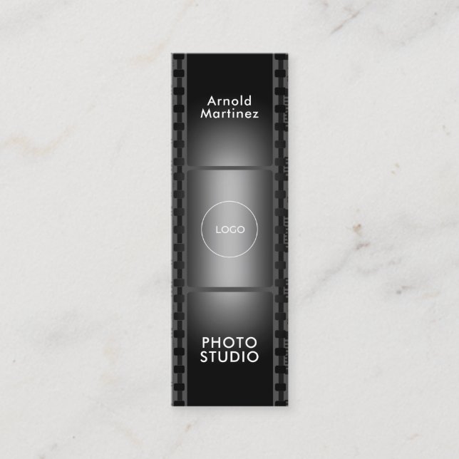 Carte De Visite Mini Bande de film verticale  (Devant)