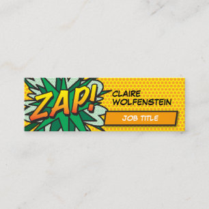 Carte De Visite Mini Bande dessinée ZAP d'art pop amusement moderne