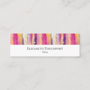 Carte De Visite Mini Bandes arc-en-ciel colorées avec Parties scintilla
