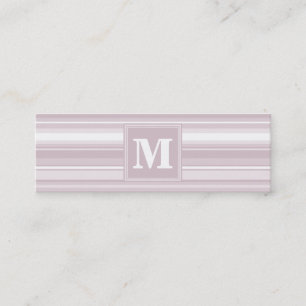 Carte De Visite Mini Bandes de quartz roses monogrammes
