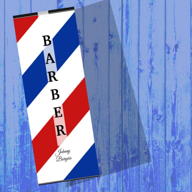 Carte De Visite Mini Barber Shop Pole Coiffeur professionnel moderne (Créateur téléchargé)