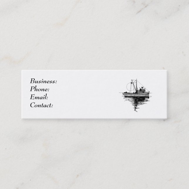 Carte De Visite Mini Bateau de pêche (Devant)