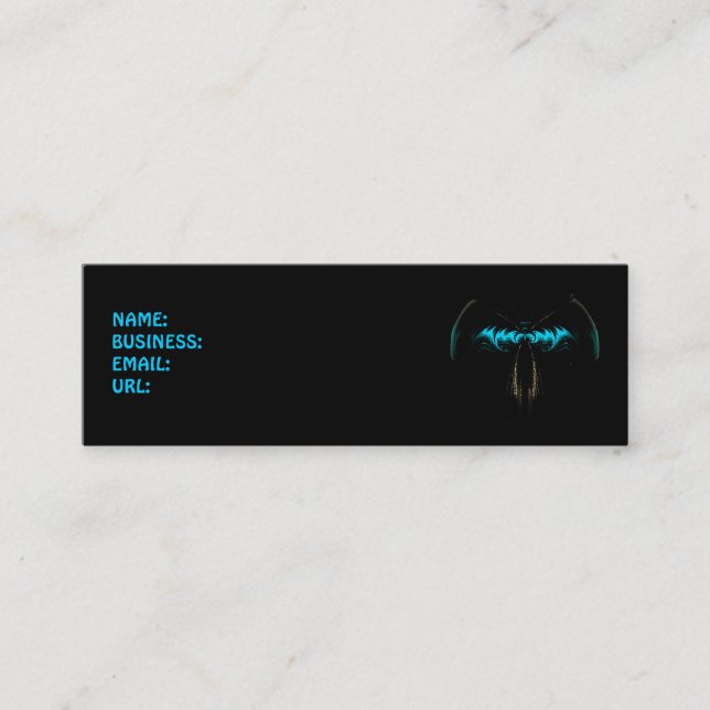 Carte De Visite Mini Batte bleue (Devant)