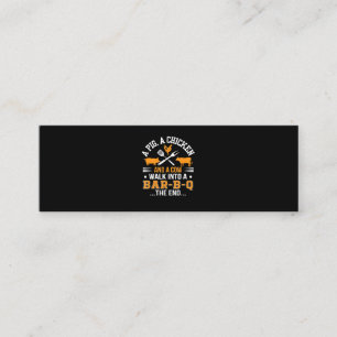 Carte De Visite Mini BBQ BBQ Lover Pig Chicken Cow Walk In Bar BBQ