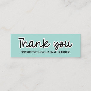Carte De Visite Mini Beau Merci d'entreprise manuscrit pour votre comma