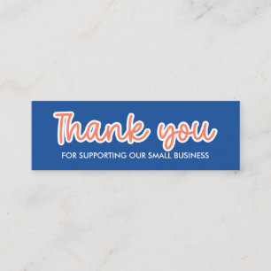 Carte De Visite Mini Beau Merci d'entreprise manuscrit pour votre comma