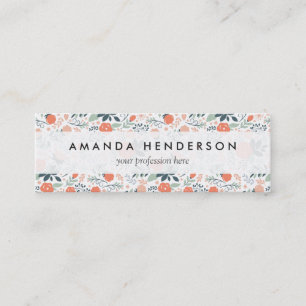 Carte De Visite Mini Beau motif floral Girly