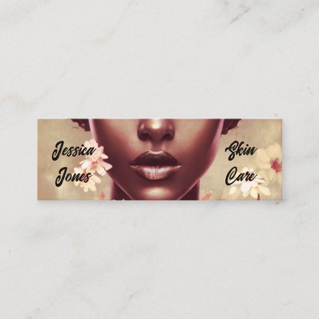 Carte De Visite Mini Beautify soin peau femme noire fermer (Devant)