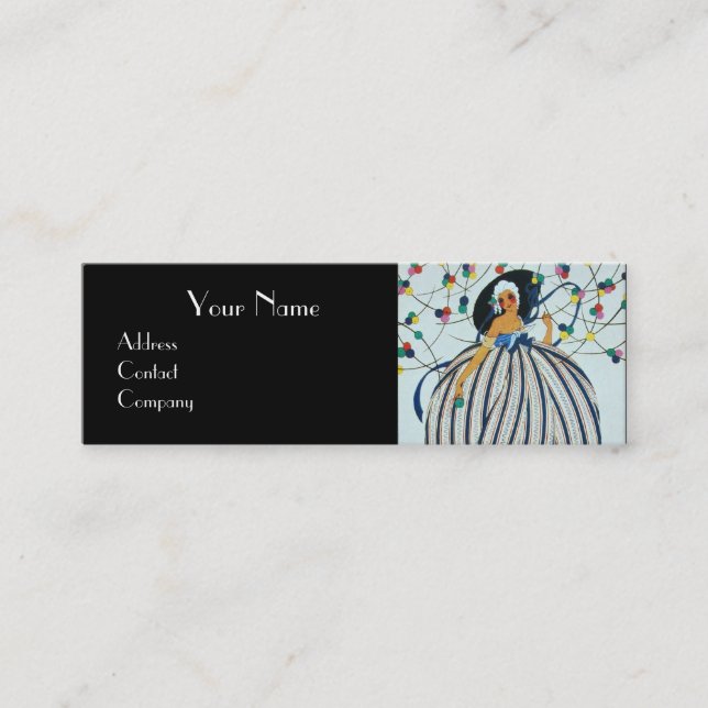 CARTE DE VISITE MINI BEAUTY MODE COSTUME DESIGNER MAKEUP ARTISTE (Devant)