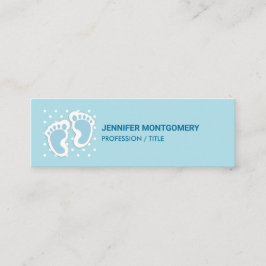 Carte De Visite Mini Bébé bleu mou Pieds de garçon