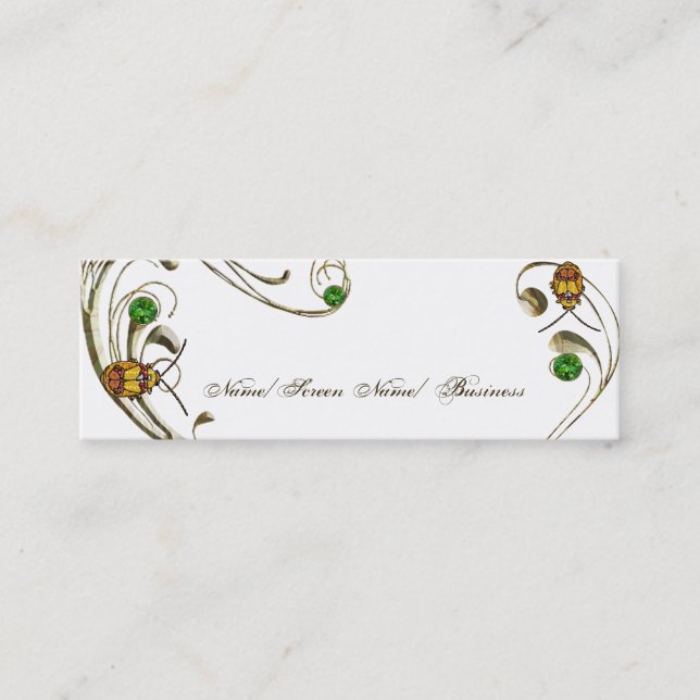 Carte De Visite Mini Beetée de feuille à l'épaule (Devant)