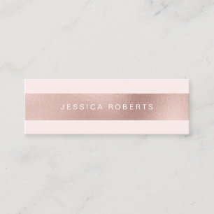 Carte De Visite Mini Belle Elégante Rose Or Rose