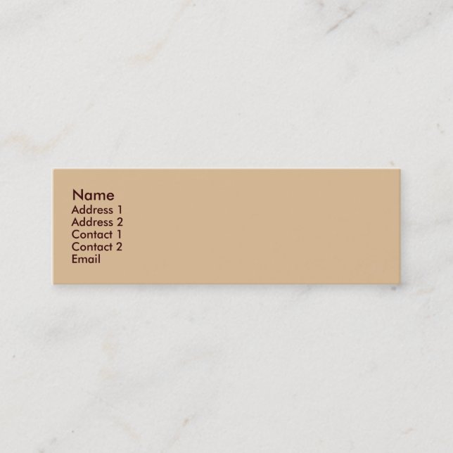 Carte De Visite Mini Biege (Devant)