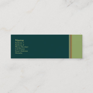 Carte De Visite Mini biege vert barré