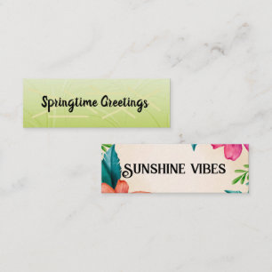 Carte De Visite Mini Bienvenue Petites salutations One/Spring