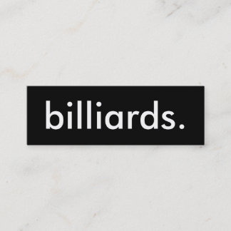 Carte De Visite Mini billard.