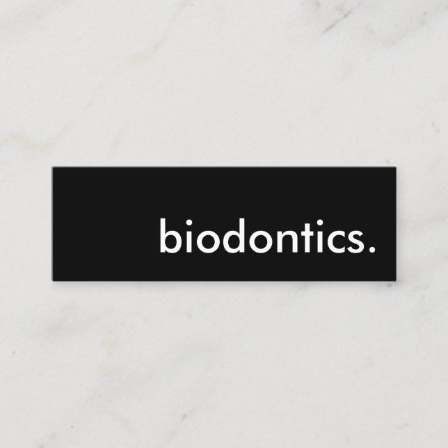 Carte De Visite Mini biodontique. (Devant)