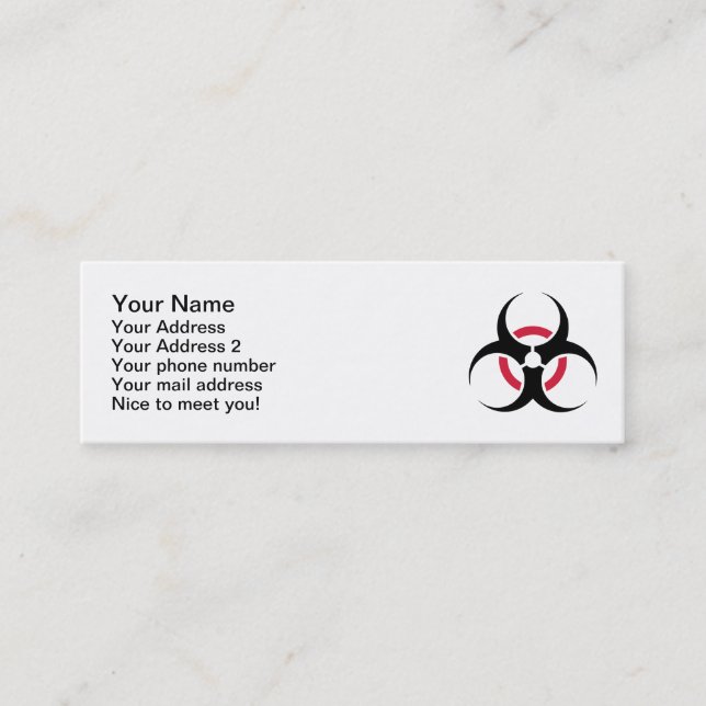 Carte De Visite Mini Biohazard (Devant)