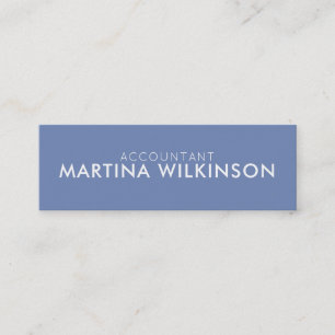 Carte De Visite Mini Blanc bleu de style d'étiquette de nom de ton de